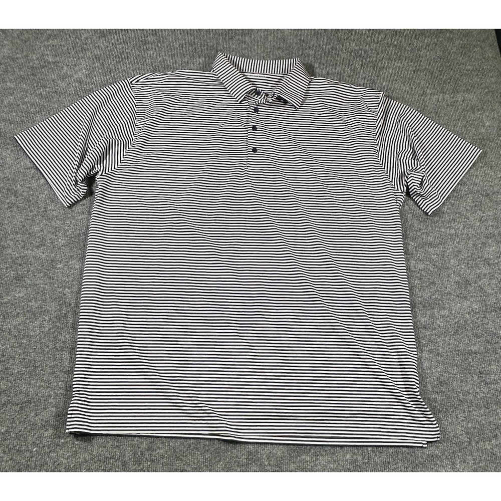 Horn Legend Sport Men's XL Luxury Performance Blue White Polo Shirt